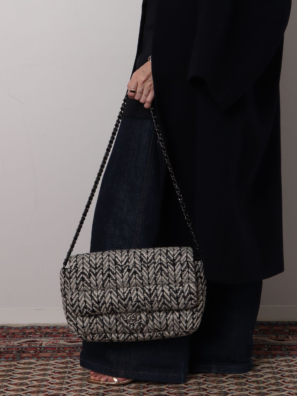 VINTAGE CHANEL/シャネル】チェーンショルダーバッグ tweedの