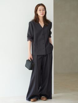 WO SE SH ジャケット　plage WO SE 2Tuck Wide パンツのコーディネートスナップ（Nene）｜Plage