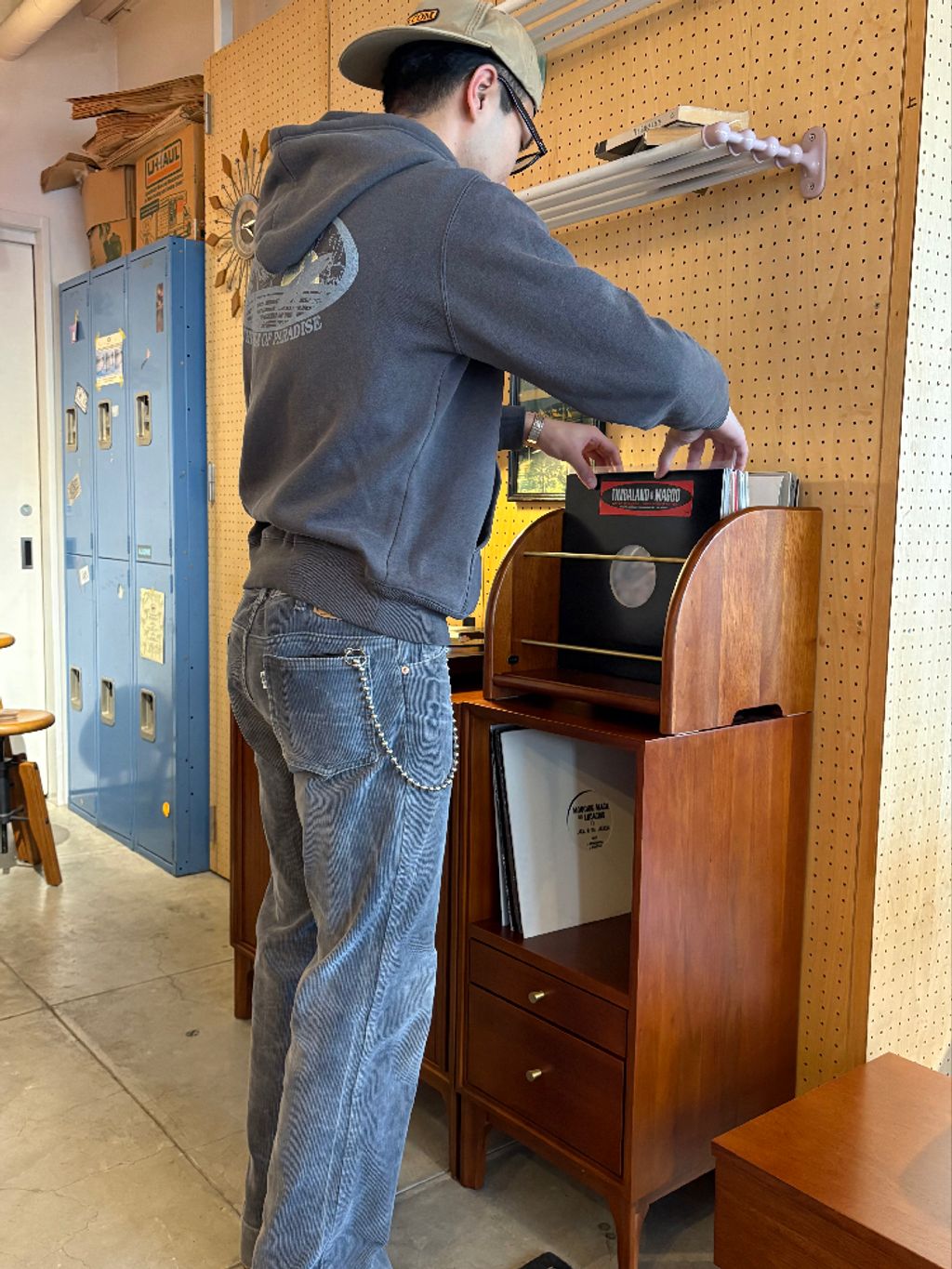 大型商品》BROOKS SMALL_LP CABINET ブルックス LPキャビネットの