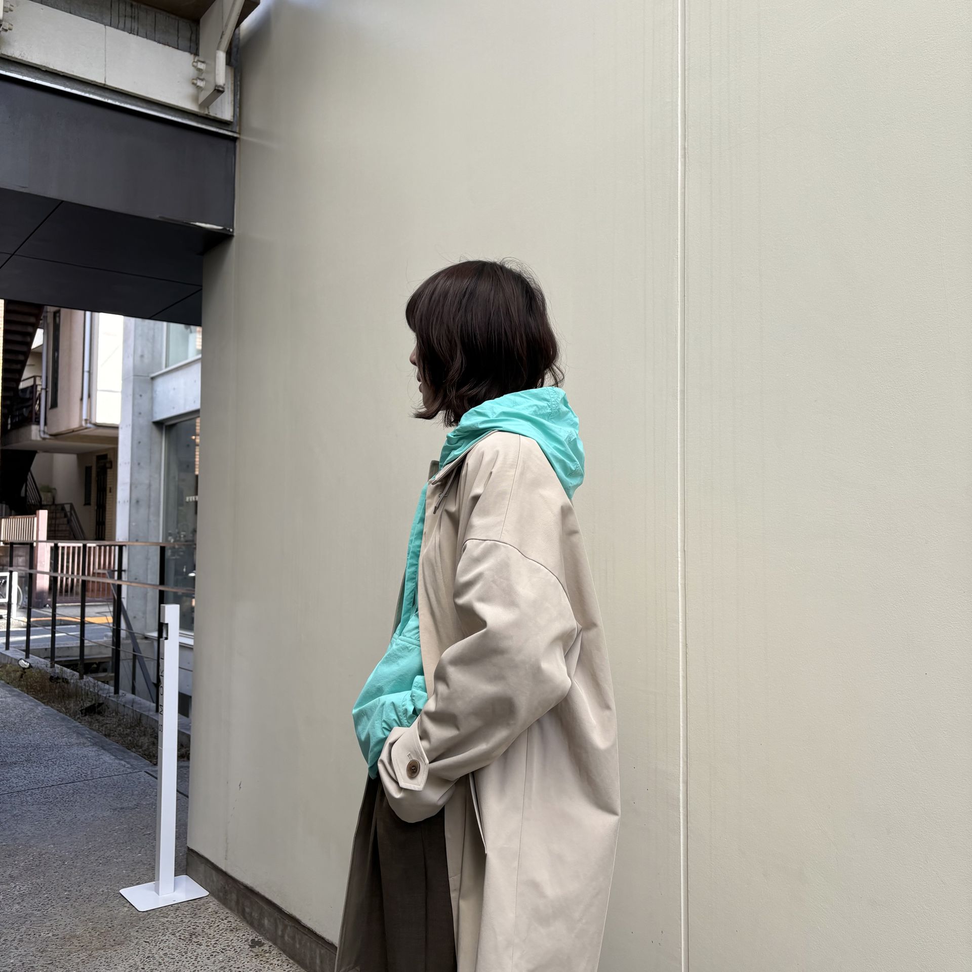 レディース NICE CLAUP ナイスクラップ リボンミドルコート Mサイズ
