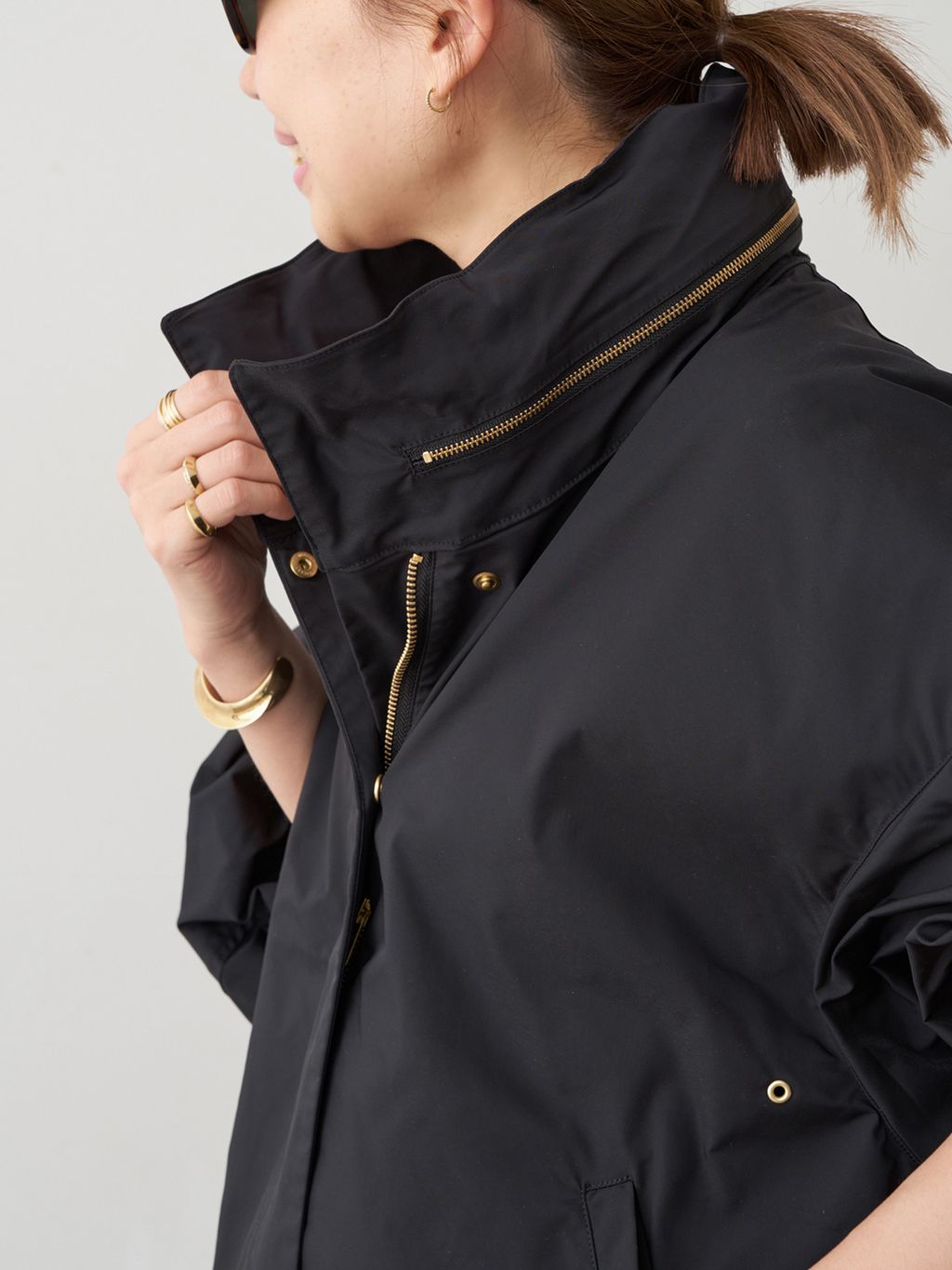 WASHED STAND ジップ ブルゾンのコーディネートスナップ（MIO