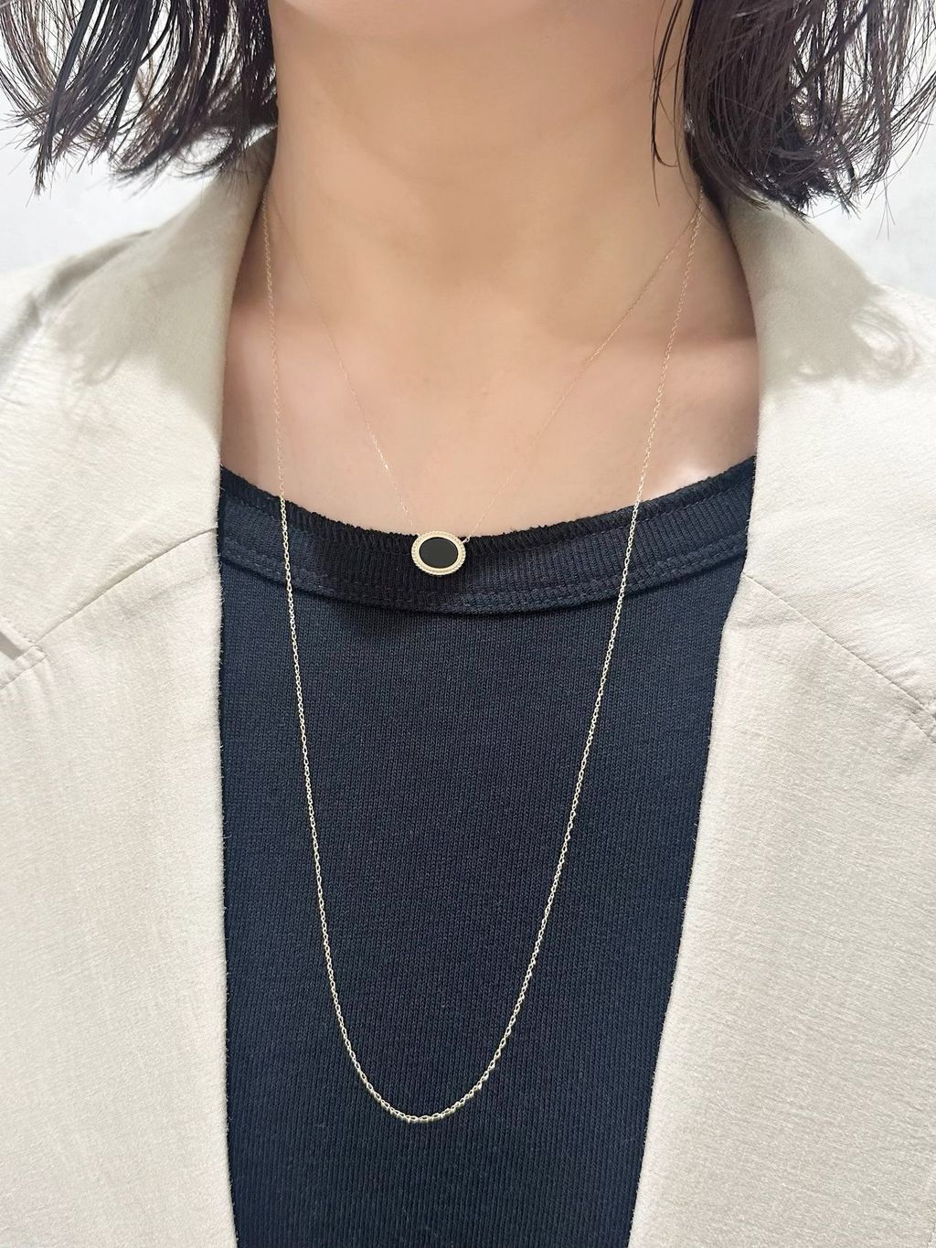 WEB限定》【SAMH by LILAS】ホワイトトパーズフープピアスK18GP（両耳