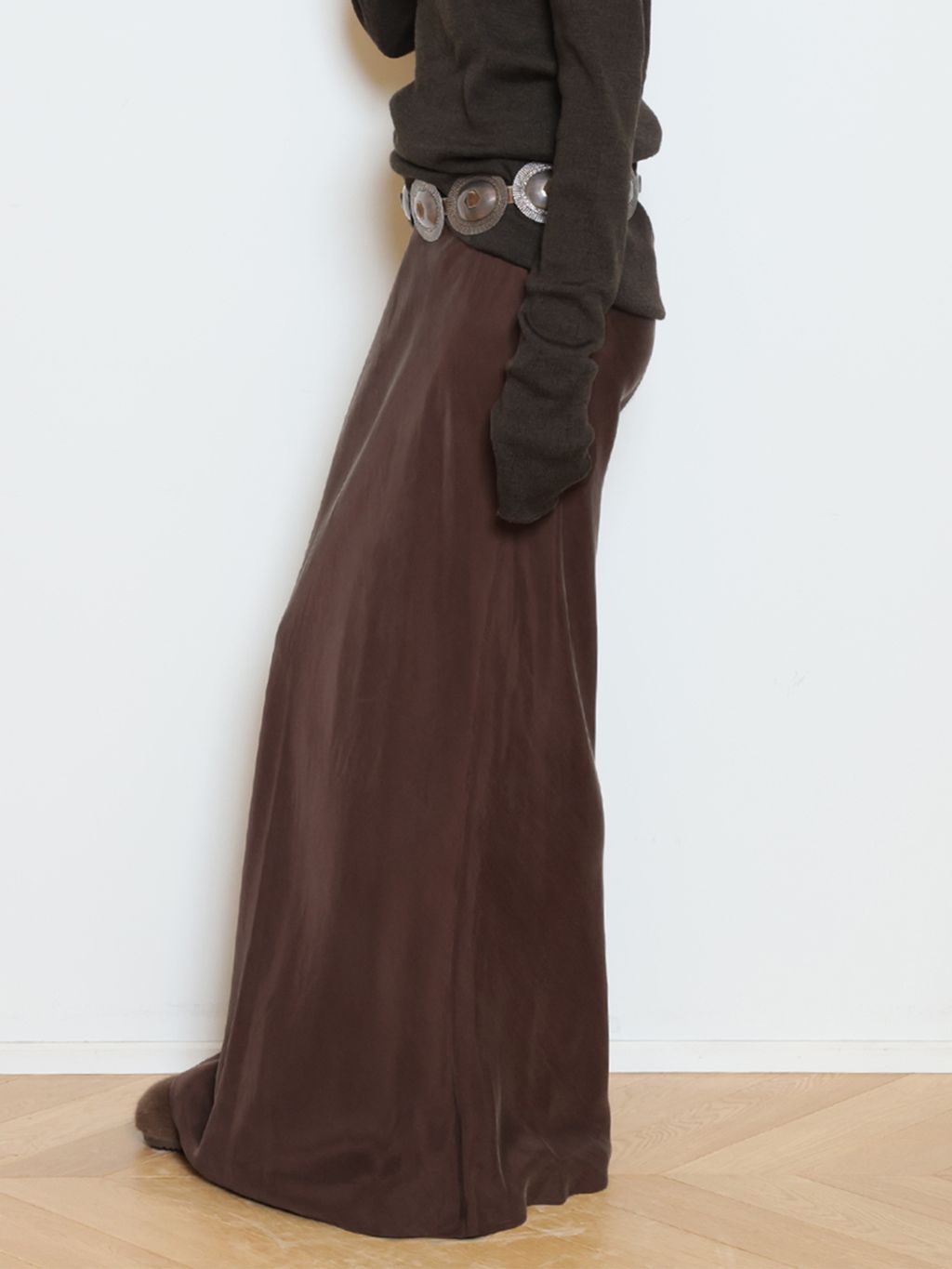 ミューズドウドゥーズィエムクラス　コルピエロスカート Col Pierrot/コルピエロ】MAXI スカート（BROWN）のコーディネート