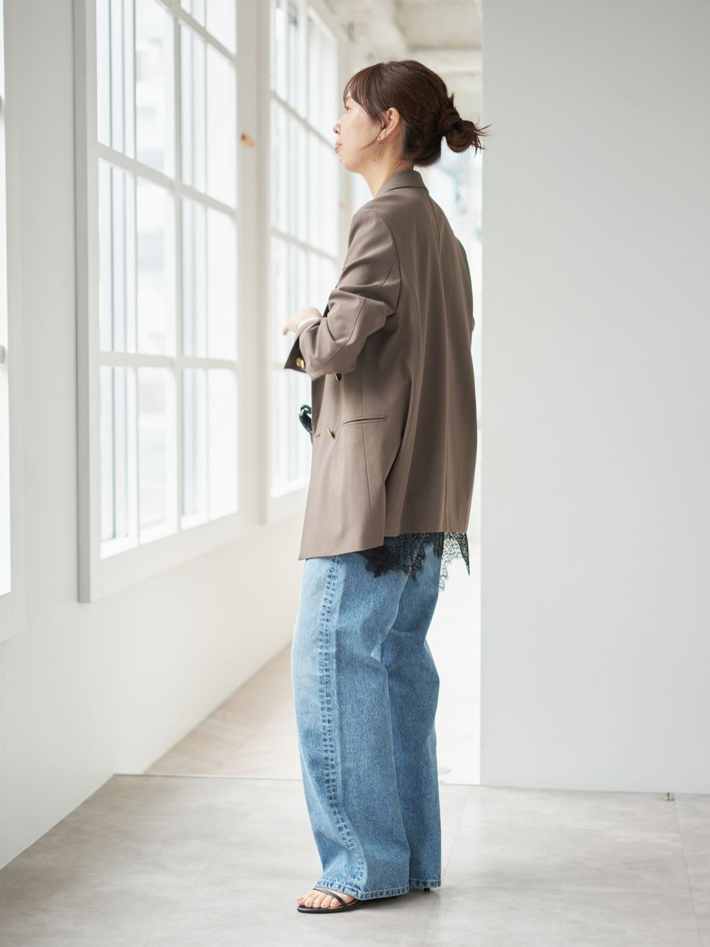 新色有り / 追加予約》プレーンウィーブダブルブレストジャケットの