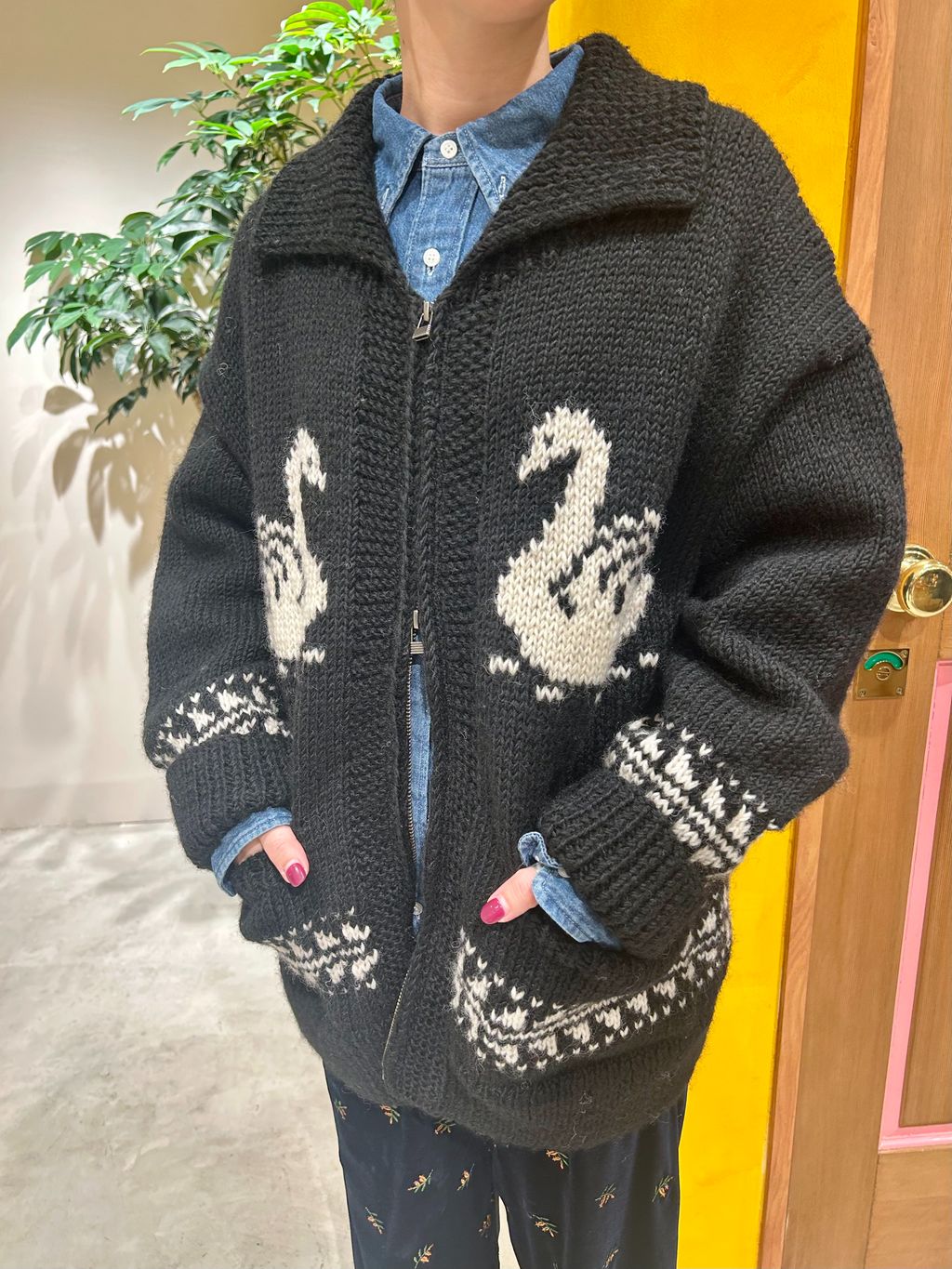 S*N様 【goa】カウチンニットカーディガン ネパールスワンカウチンハンドニットカーディガンのコーディネート