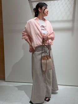 追加》 80リネンカシュクール ビッグシャツのコーディネートスナップ