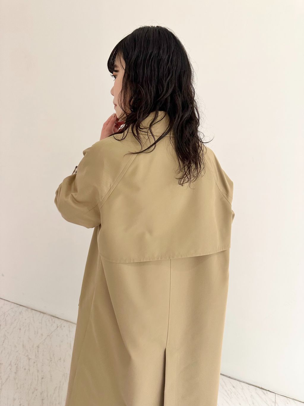 金子綾さん着用】【別注】Aquascutum×LESSAGE ステンカラーコートの