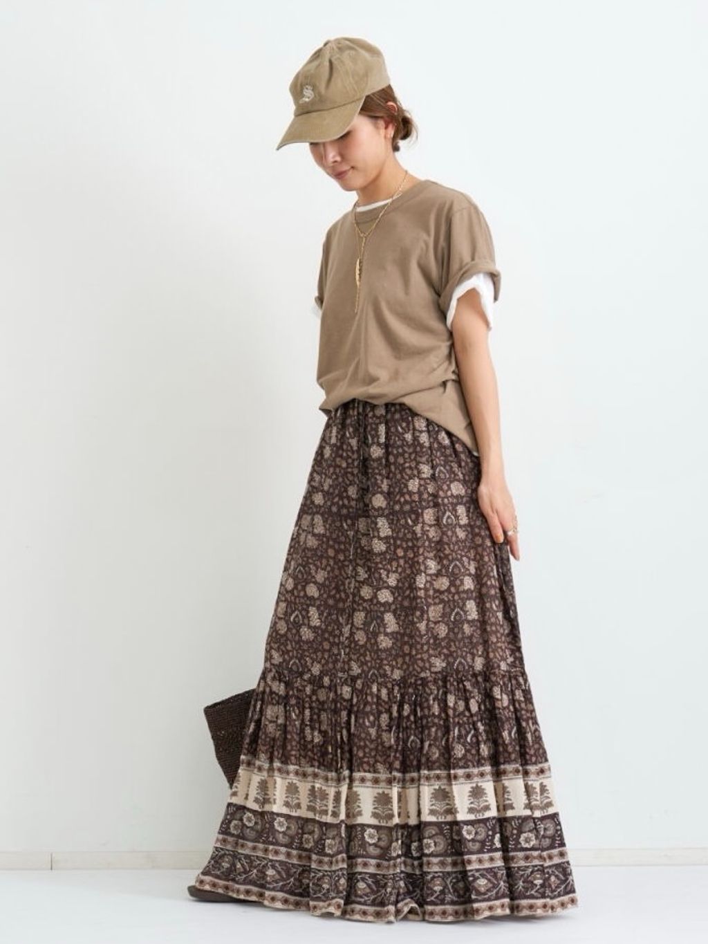 motti様 L'Appartement Punch Skirt INDIAN LONG SKIRTのコーディネートスナップ（PR Sasaki）｜L