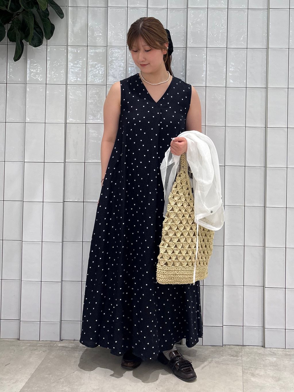 追加7》手洗い可 / リネンレーヨンスリーブレスワンピースの