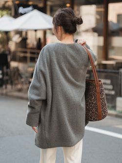 TICCA / ティッカ ノーカラーテントコートのコーディネートスナップ