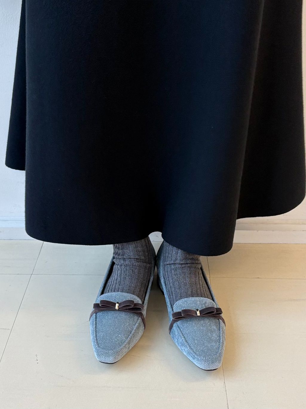 3cmフレンチリボンローファーのコーディネートスナップ（hasumi）｜LE