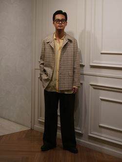 AURALEE (オーラリー) SILK LINEN NEP CHECK JACKETのコーディネート