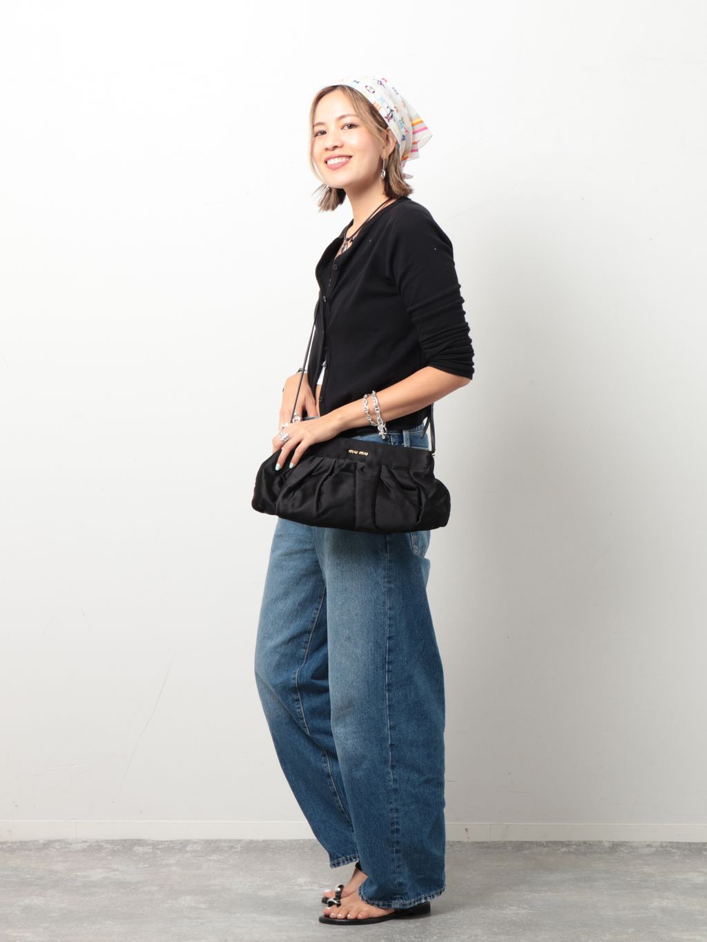 MIU MIU/ミュウミュウ】 shoulder bijou satinのコーディネート