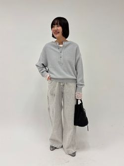 ≪追加予約≫カノコ2WAYヘンリーニット 2のコーディネートスナップ