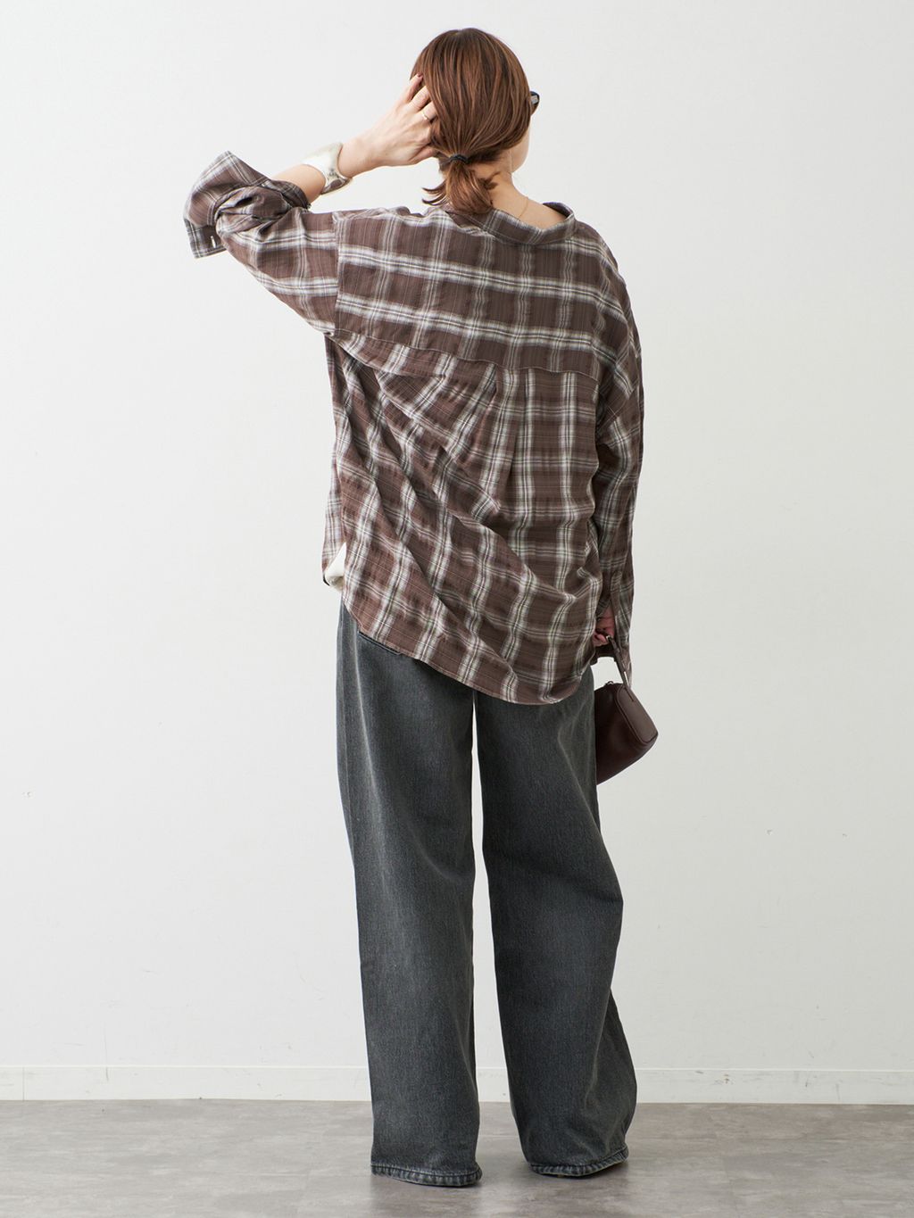 Deveaux Check Wash シャツのコーディネートスナップ（MIZU