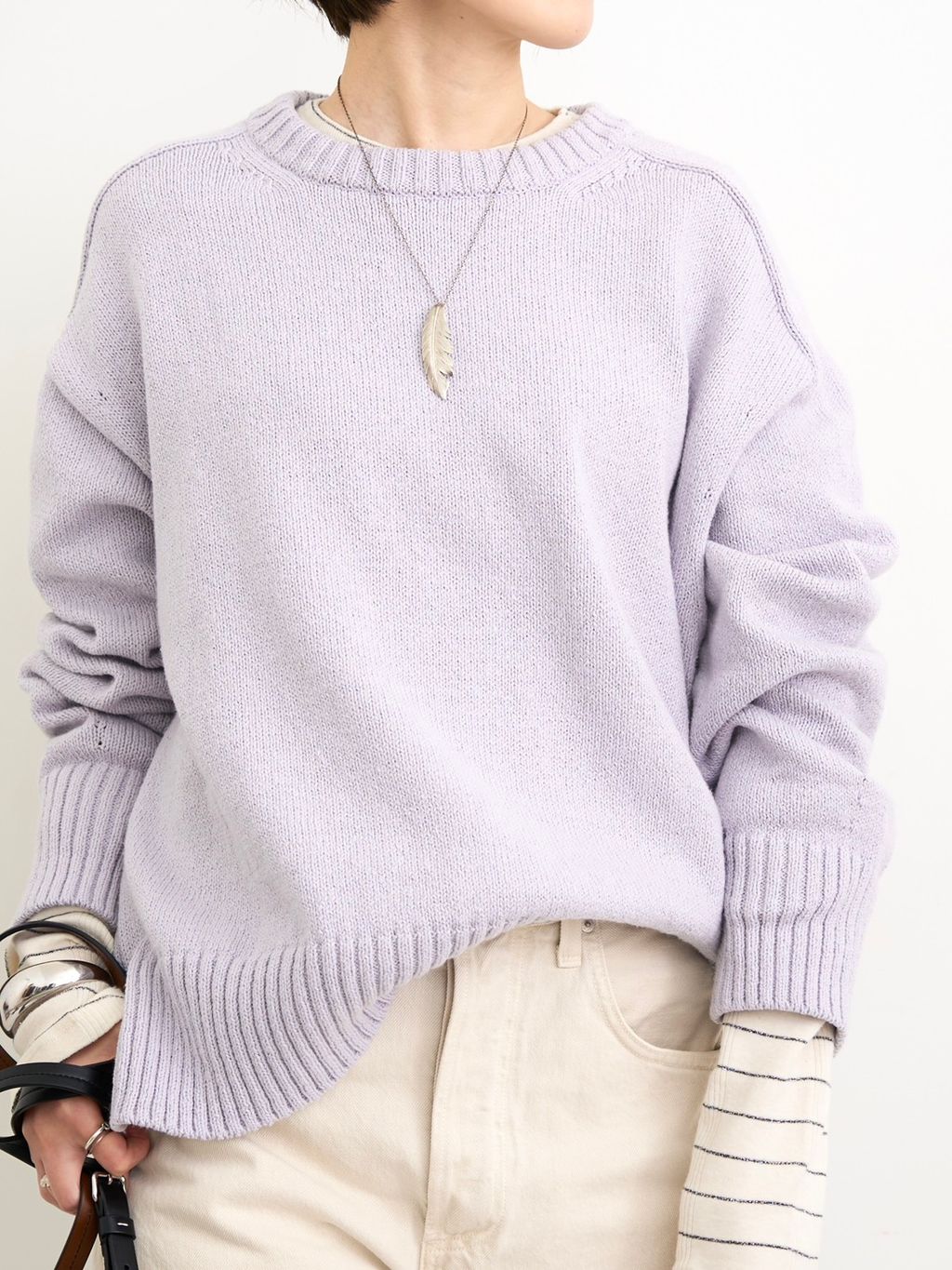 トップス L'Appartement COTTON BF KNIT COTTON BF KNITのコーディネートスナップ（STAFF K）｜L'Appartement