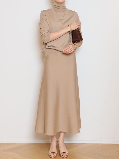 MIXTWEED KNIT ジャケットのコーディネートスナップ（MUSE）｜MUSE de