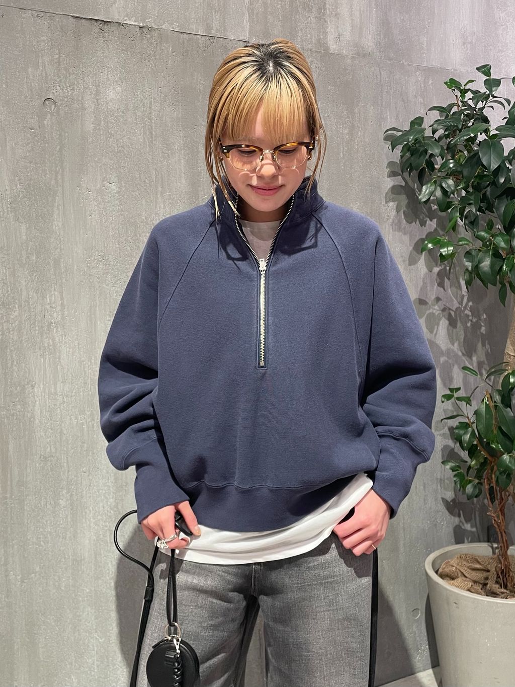 別注【CHAMPION/チャンピオン】for JS ハーフジップスウェットの