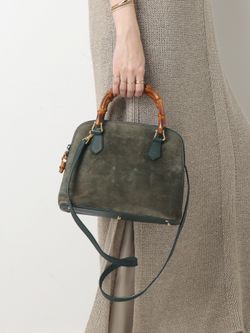 ✨GUCCI✨グッチ✨バンブー✨2WAY✨スエード✨ヴィンテージ✨トートバッグ✨ VINTAGE GUCCI/グッチ】Bamboo ハンドバッグ 2way suedeの