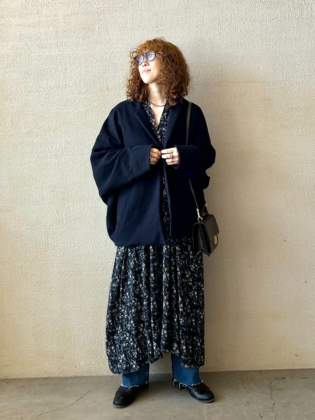 MIXツィードジャケットのコーディネートスナップ（OE）｜journal