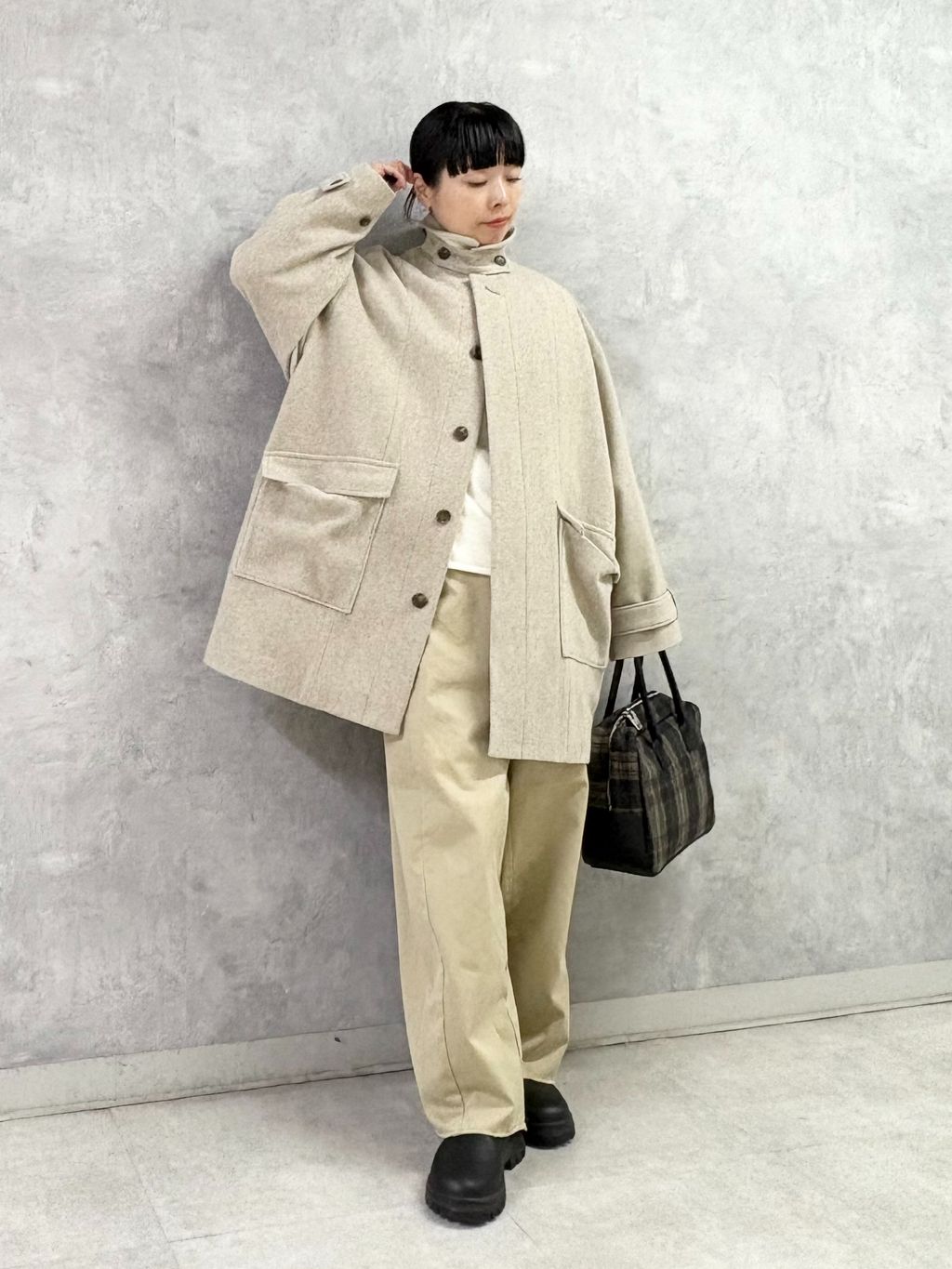 ジャーナルスタンダードラックス　タフタフリルオーバー タフタ フリルプルオーバーのコーディネートスナップ（K.H）｜journal