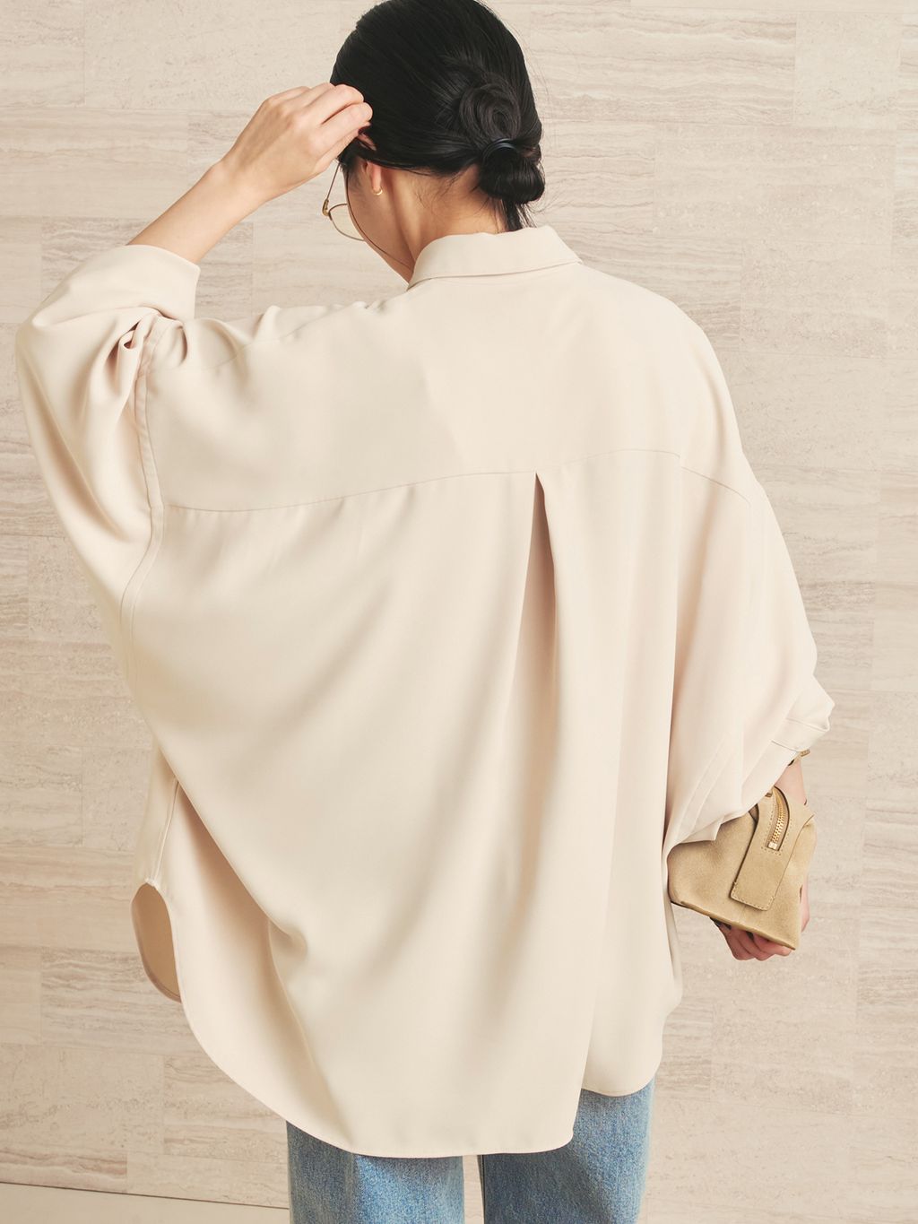 Dolman Wrap シャツのコーディネートスナップ（midori）｜Plage