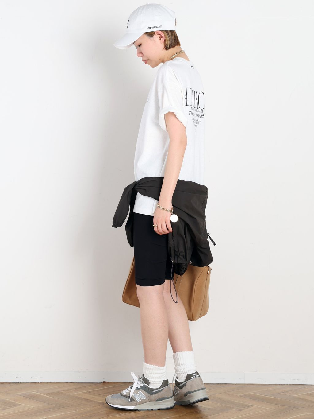 予約》【AMERICANA/アメリカーナ】別注BASIC PRINT Tのコーディネート