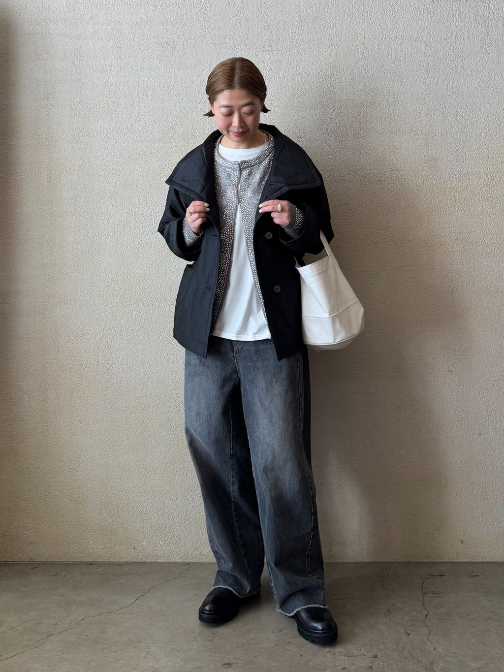 13OZデニム スウィッチパンツ（BLK）のコーディネートスナップ（Y.S