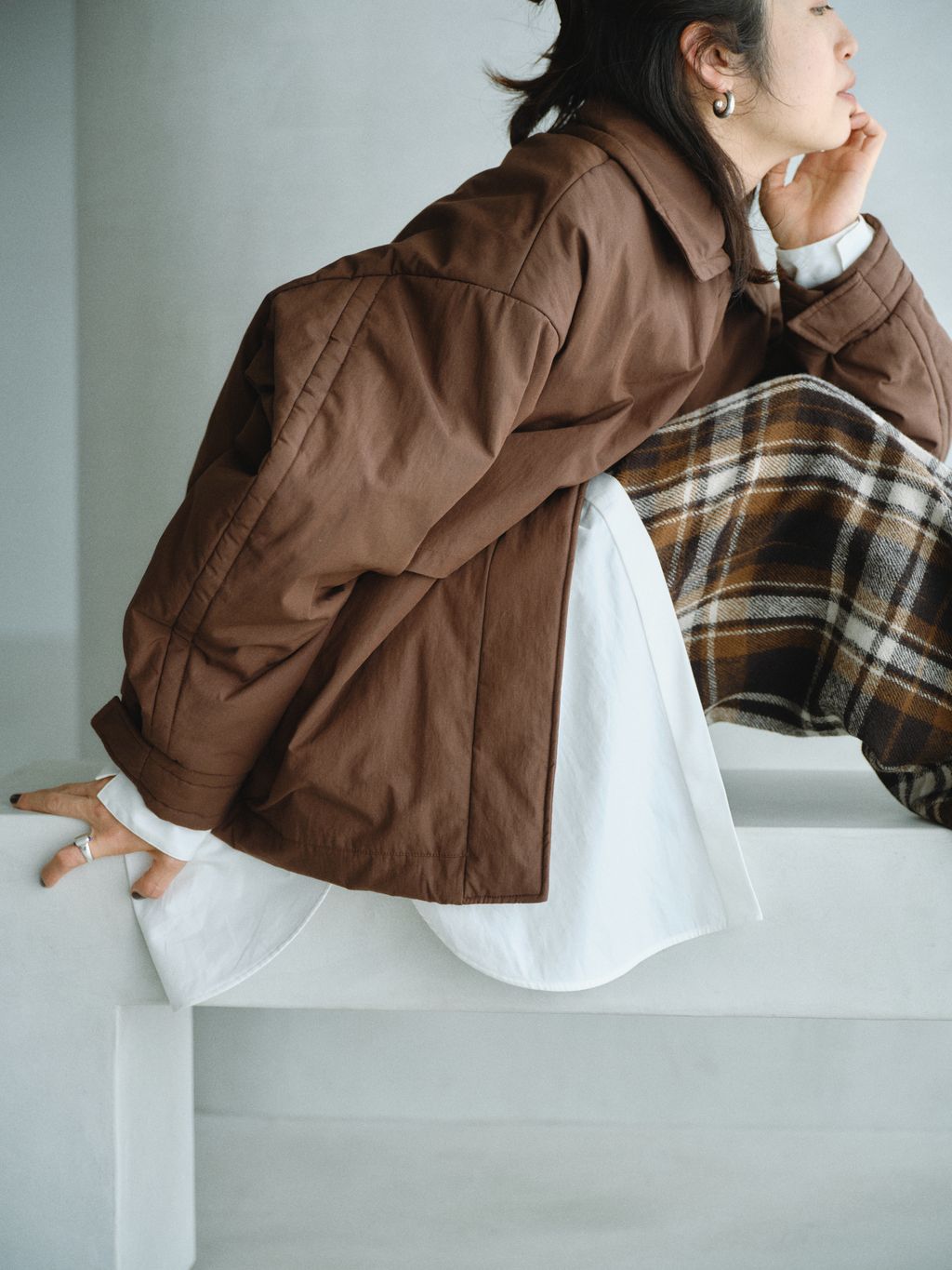 primaloft Cotton ナイロンブルゾンのコーディネートスナップ（Woody