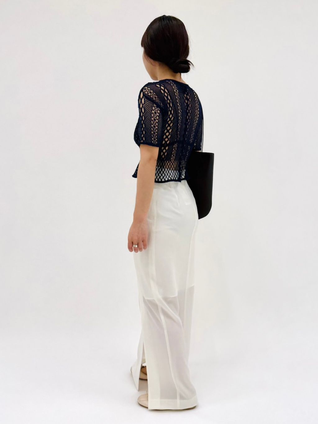 EUCHRONIA/ユークロニア】Stretch lace short sleeve teeの