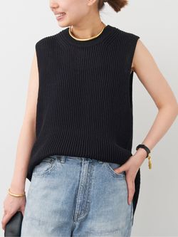 Polite ニット ベストのコーディネートスナップ（MIO）｜Deuxieme