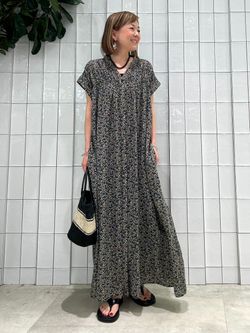 S/Mサイズ展開》手洗い可 / ボイルタックワンピースのコーディネート