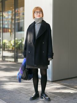 S160ビーバーPコートのコーディネートスナップ（RIKA）｜Spick & Span