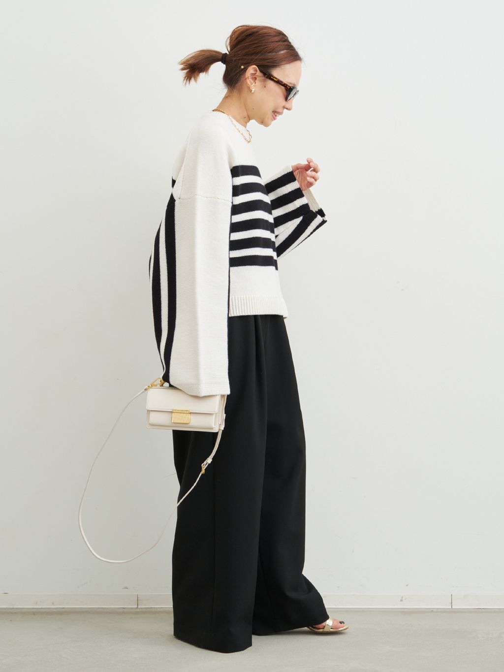 DeuxiemeClasse 【CINOH】ビックネックシャツ CINOH/チノ 】 BORDER CREWNECK（ニット／セーター）｜Deuxieme Classe