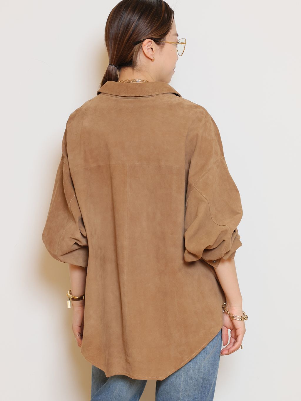 予約》【OneTeaSpoon/ワンティースプーン】SUEDE DARIA シャツ