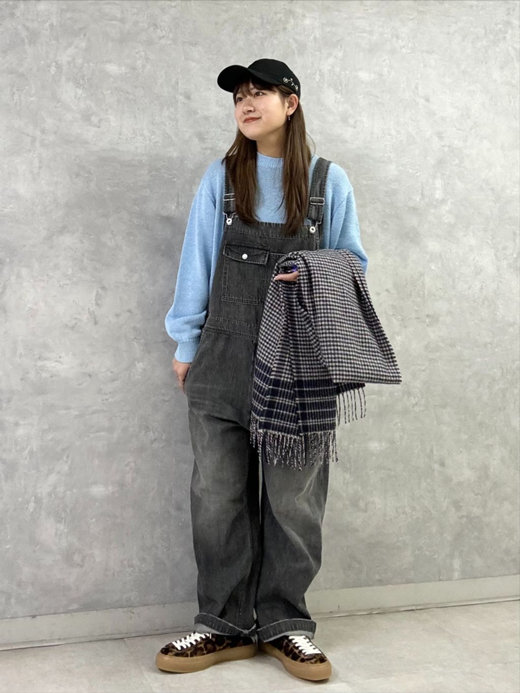 11OZデニム ワークオーバーオールのコーディネートスナップ（M.F
