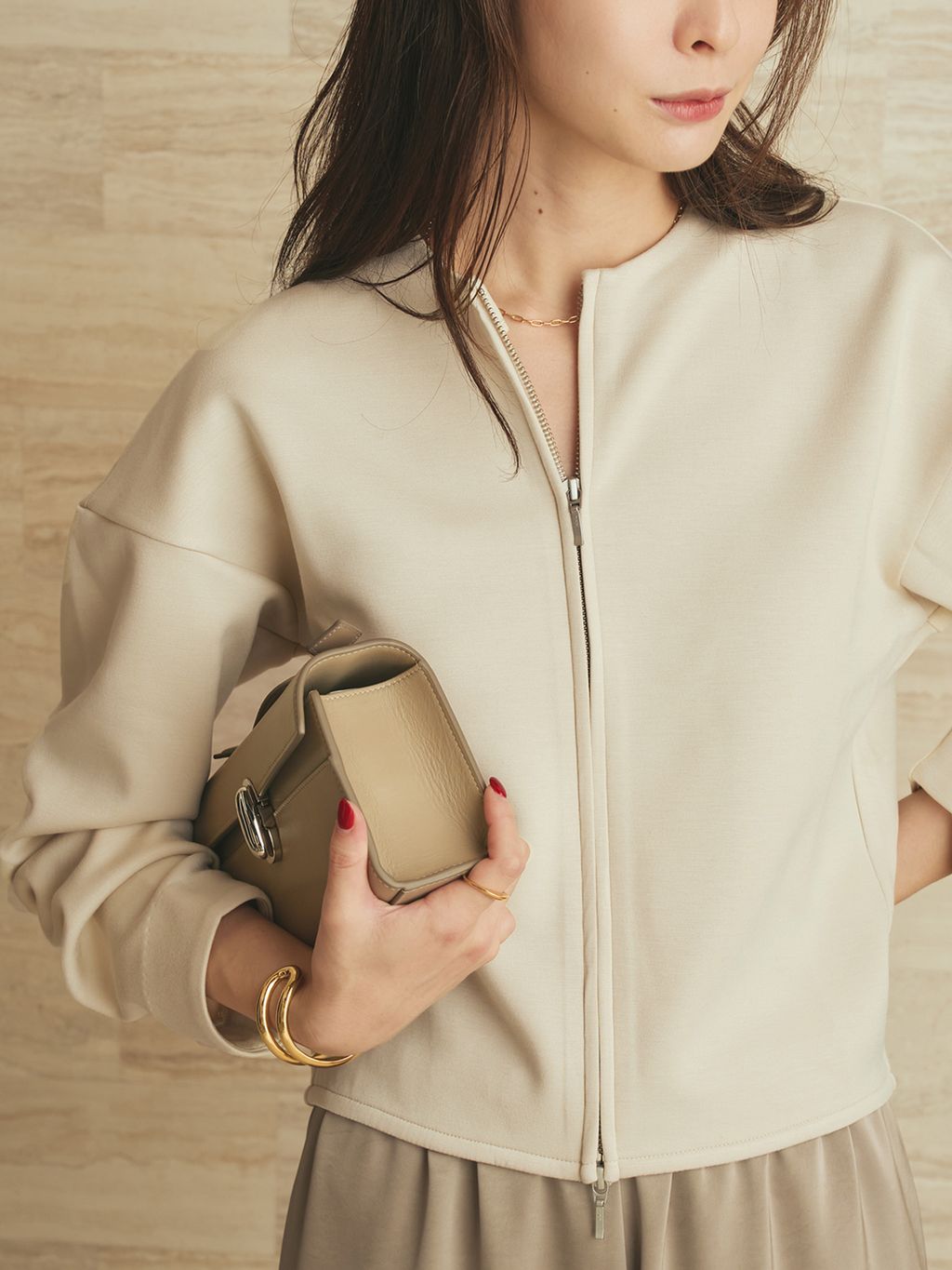Ponte ZIP プルオーバーのコーディネートスナップ（Nene）｜Plage