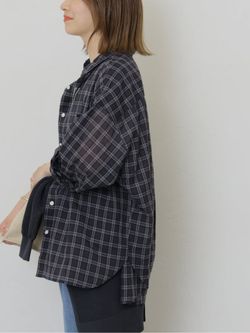 追加予約 / 新色》コットンローンチェックオーバーサイズの
