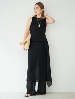 Diner B RIB タンクトップ【黒】 Diner B RIB CROP タンクトップ（タンクトップ）｜Deuxieme Classe