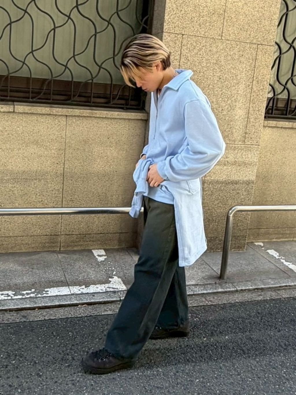 FOLL/フォル】khadi cotton stripe jacketのコーディネートスナップ