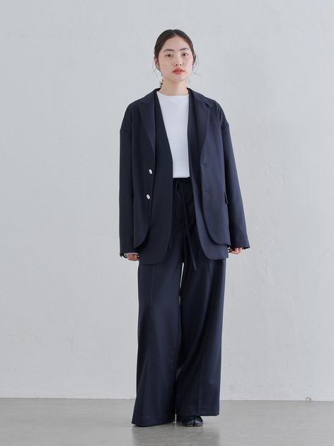 CALMER CANONICOジレ ダークグレー ノースリーブ CANONICO GILET / カノニコジレ（ベスト）｜CALMER（カルメール）の