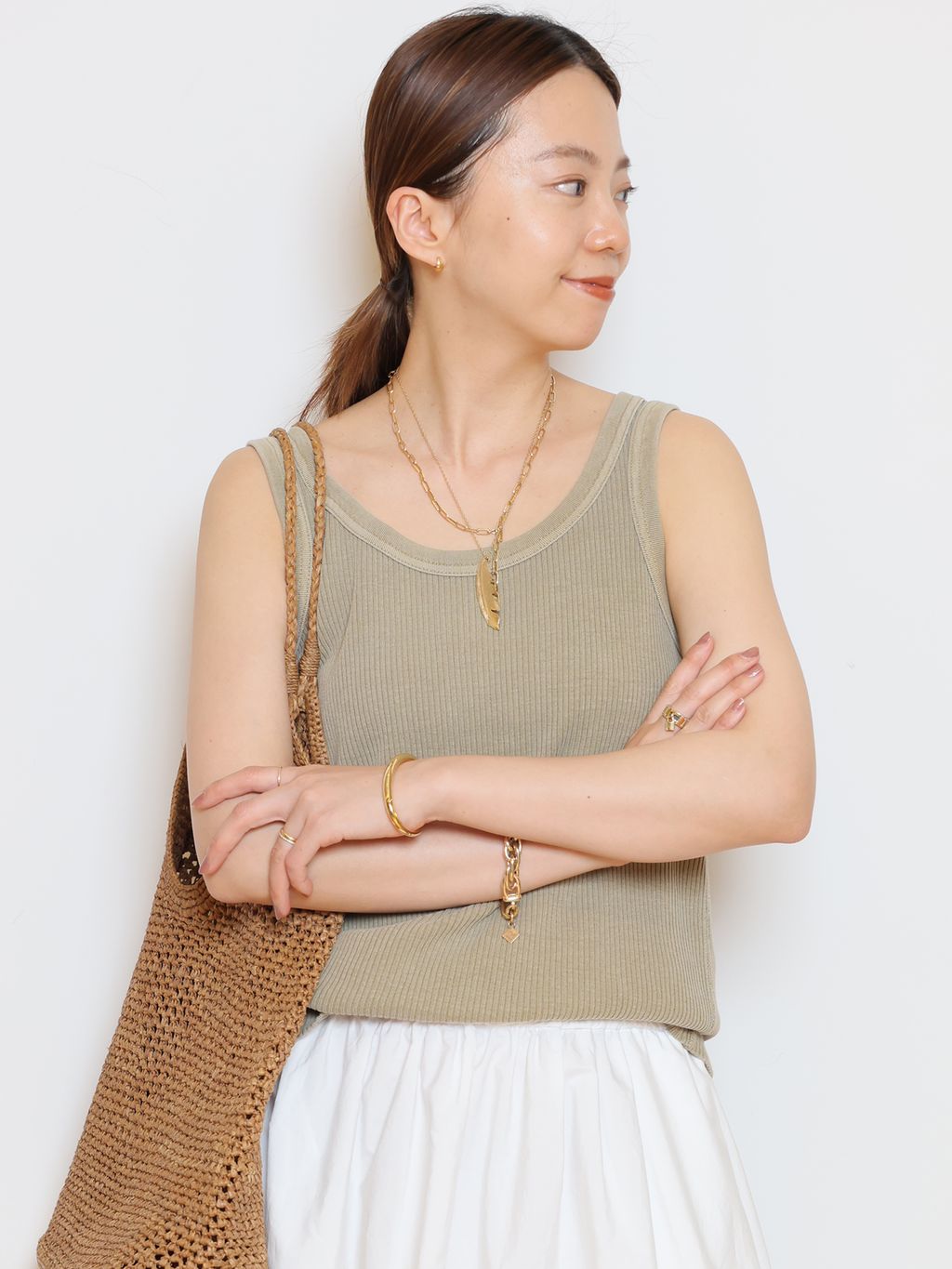 MUSE de Deuxieme Classe JOHNBULL タンクトップ JOHNBULL/ジョンブル】ピグメントハリヌキTANKTOPのコーディネート