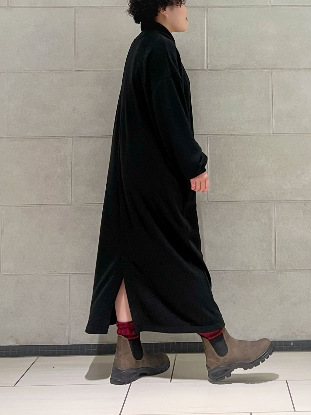 リバージャージ ハイネックワンピースのコーディネートスナップ（M.M