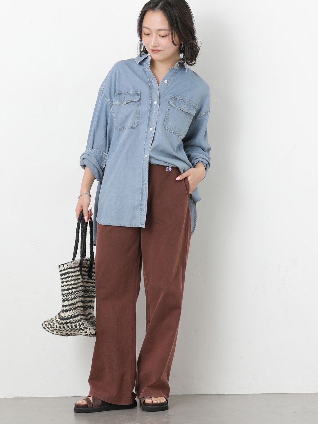 予約》別注【Champion/チャンピオン】16s/1 Jersey PT Bleach Wash