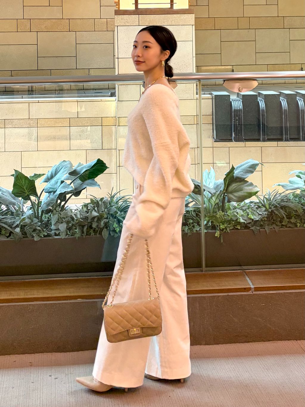 SHEARLING KNITのコーディネートスナップ（Tomoka）｜NOBLE（ノーブル