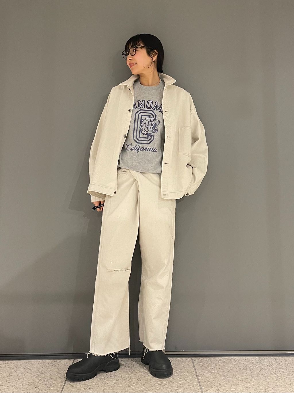 chimala】for luxe DENIM SHIRT JACKET（016）のコーディネート