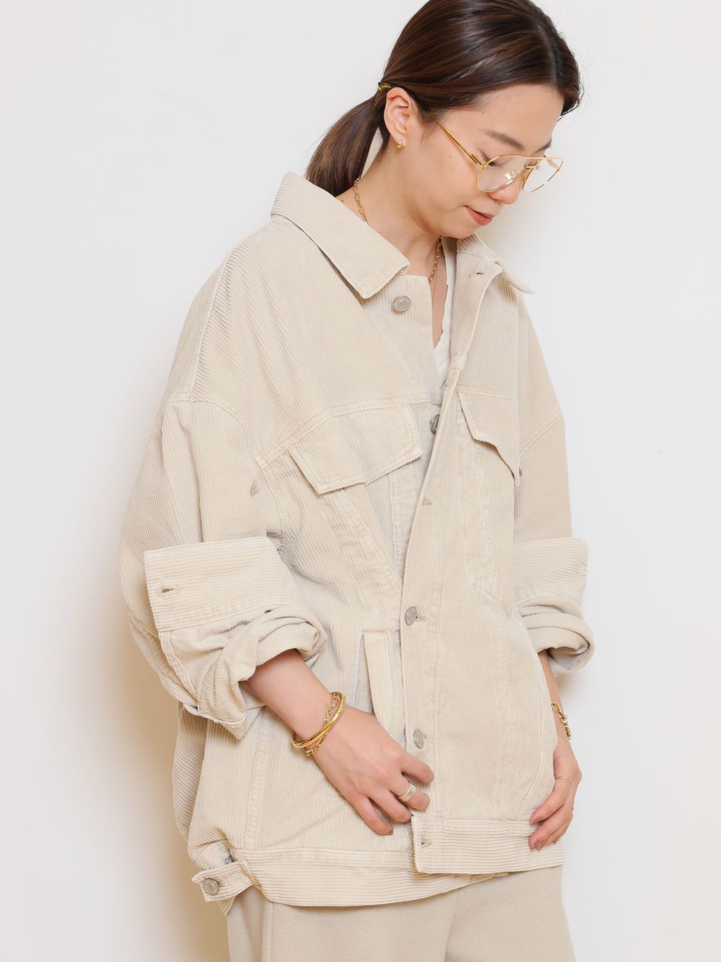 MUSE de Deuxieme Classe Shake ニットパンツ36 Knit パンツのコーディネートスナップ（HASE）｜MUSE de Deuxieme