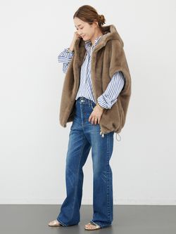 MY WHITE/マイホワイト】HOODIE ベストのコーディネートスナップ（MIZU 