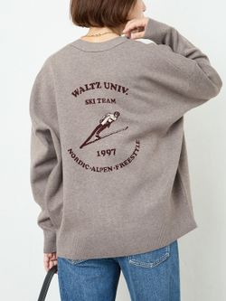 予約》St.Johns 3rd club SKI TEAM ニットカーディガンの