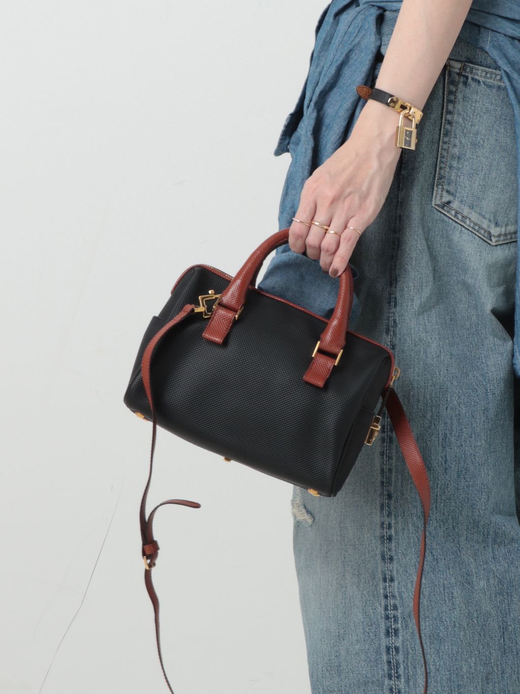 VINTAGE BOTTEGA VENETA/ボッテガ ヴェネタ】ミニボストンバッグ 2way